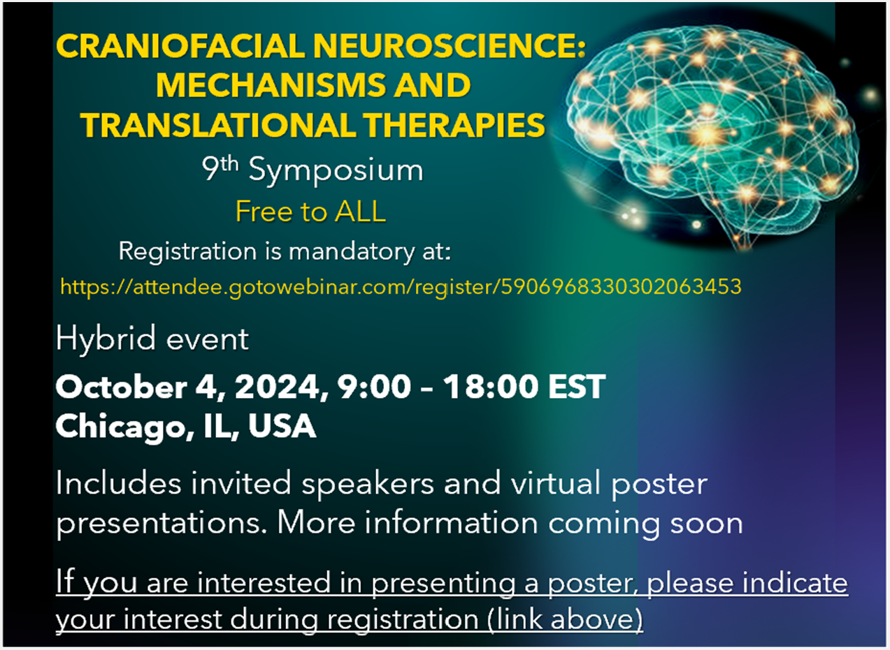 Craniofacial Neuroscience 9th Symposium